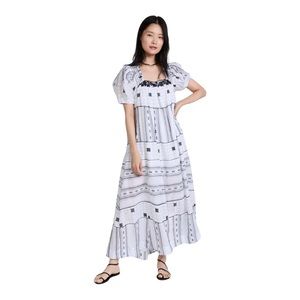 Free People Black and White Maxi Dress